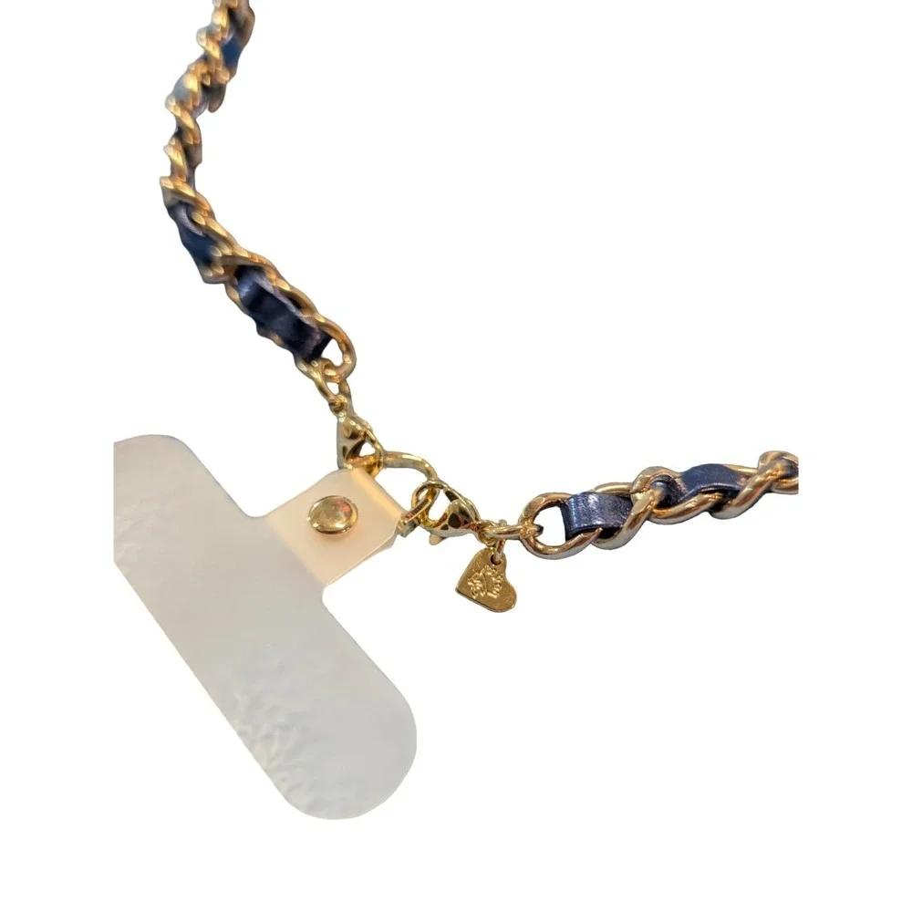 15-P VELVET CAVIAR - Phone Charm Wristlet‎ - Blue Leather/Silver ⬇️